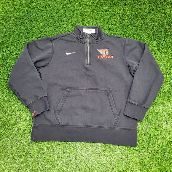 NIKE University-of-Dayton 1/4-Zip Sweatshirt M 22x24 Cropped - Picture 1 of 16